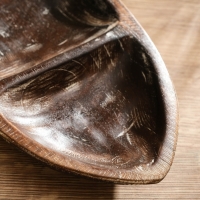 Менажница "Лодочка"  дерево Джати, 30х13х5 см, цв. тёмно-коричневый