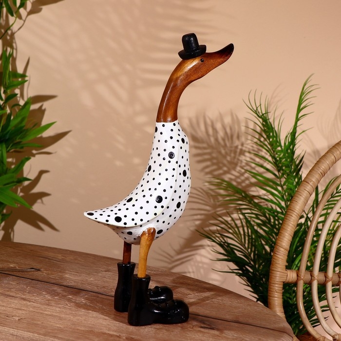 Сувенир "Утка ч/б" дерево 45 см