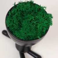 Кашпо пластиковое "Мистер Грин на чиле" 10*10,5*7,3 см черный