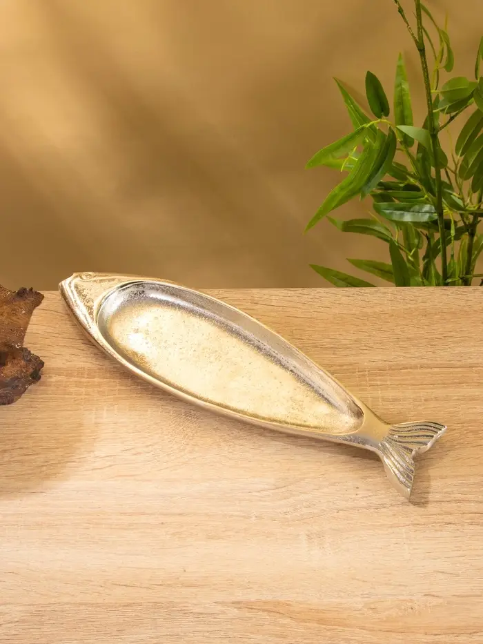 Блюдо сервирочное "Рыбка" алюминий 32х9х1,5 см