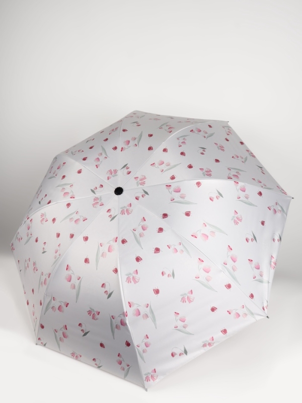 Зонт механический &laquo;Цветы&raquo;, 4 сложения, 8 спиц, R=48/56 см, d=96 см, МИКС