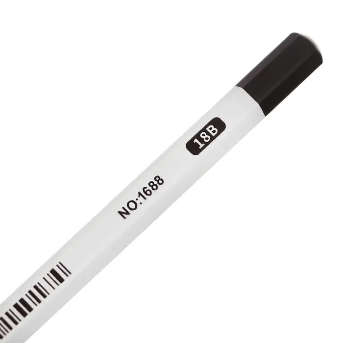 Карандаш угольный чёрный 18 В, корпус светло-серый