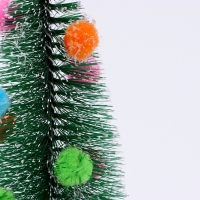 Новогодний декор &laquo;Ёлочка с цветными шарами&raquo;, с текстильными игрушками, на подставке, 7 &times; 7 &times; 15 см