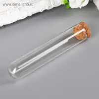 Декор для творчества стекло "Пробирка с пробкой" 35 мл 12х2х2 см