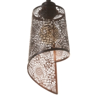 Светильник "Манчестер" (Вышивка) 1х40Вт Е27 черный 12,5х12,5х24+100см