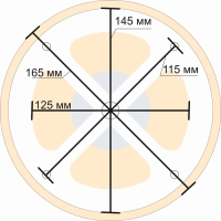 Вентиляционный клапан из липы, D=12,5см, основание дерево