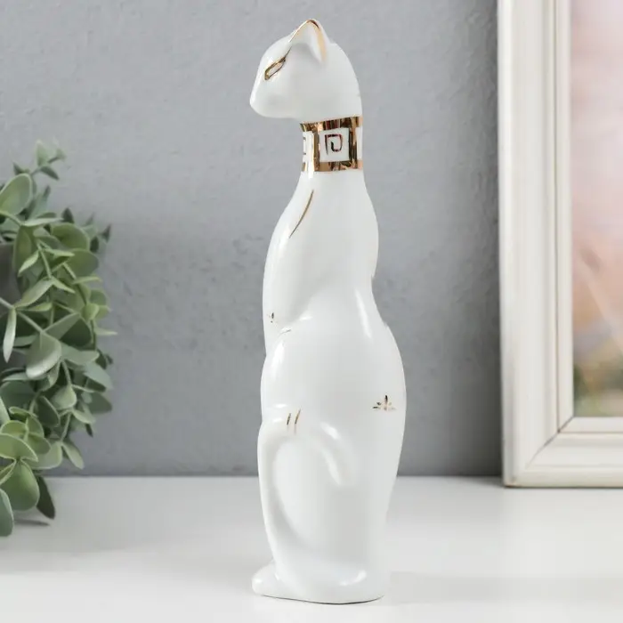 Фигурка керамика &laquo;Кошка египетская, белая&raquo; 21&times;5.5&times;6 см