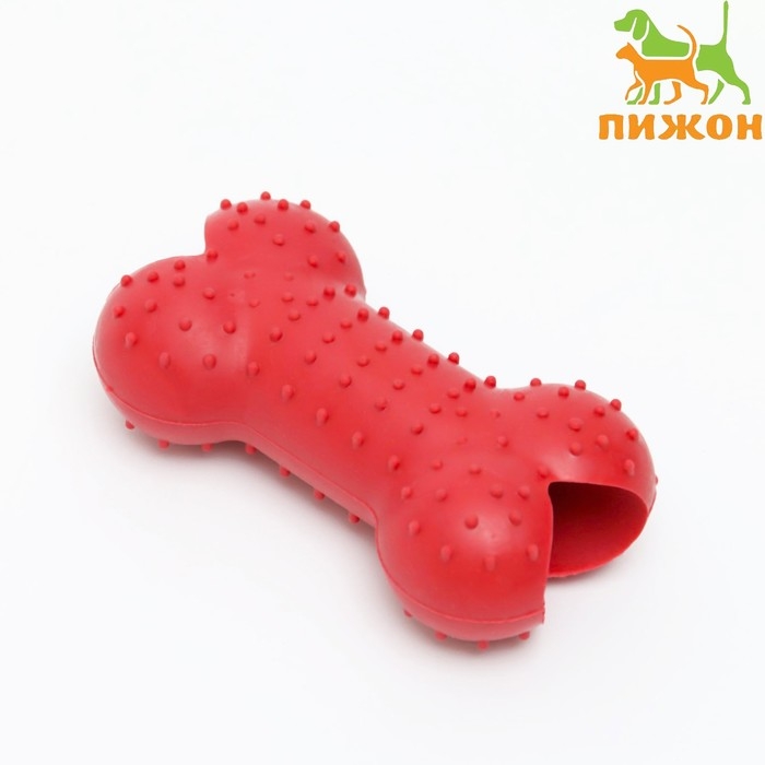 Игрушка жевательная Игрушка жевательная "Кость малая", TPR, 8,5 см, красная