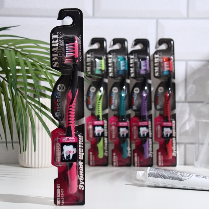 Зубная щётка &laquo;Сплит&raquo; Black средней жесткости,