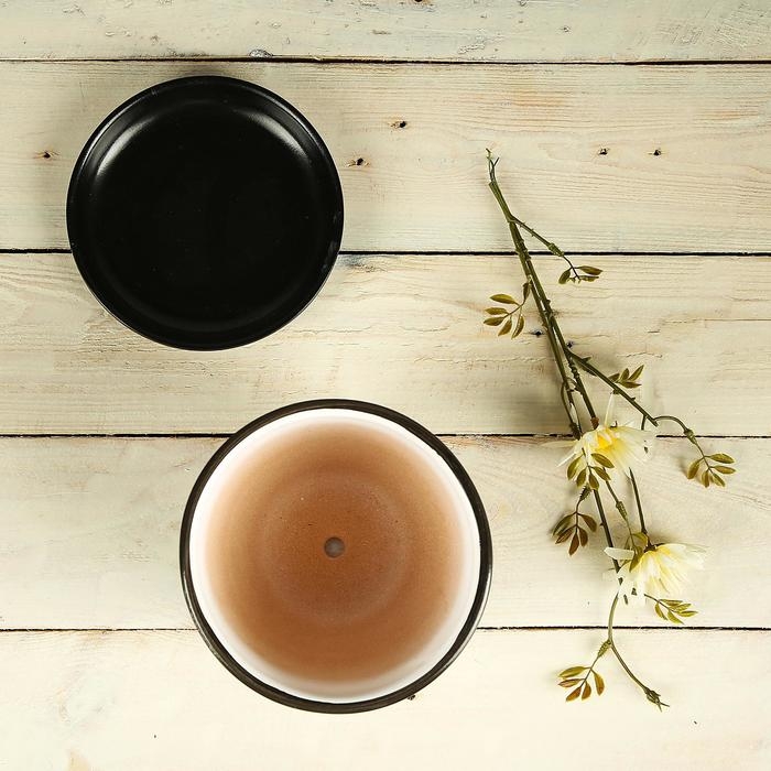 Горшок для цветов &laquo;Фиалка&raquo;, 1 л, d=15 см, h=13 см, керамический, с поддоном