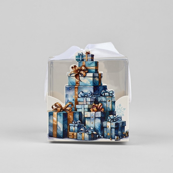 Коробка подарочная новогодняя складная «Новогодние подарки», 7 х 7 х 7 см, Новый год Коробка подарочная новогодняя складная «Новогодние подарки», 7 х 7 х 7 см, Новый год