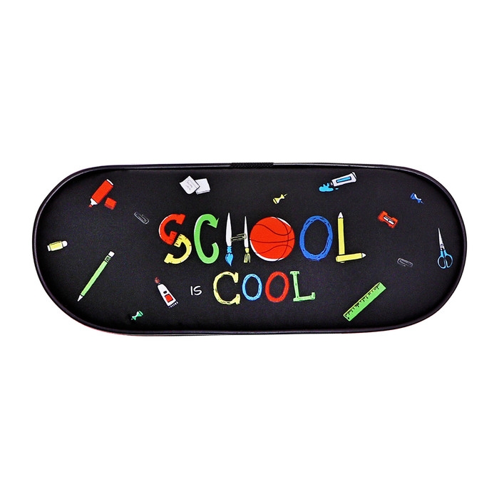 Пенал мягкий, 1 отделение, 95 х 205 х 45 мм, футляр, с наполнением 17 предметов, гуашь 11 цветов, Calligrata, School