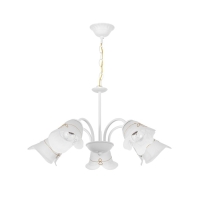 Люстра потолочная Настольгия 5х40Вт Е27 Белый 55x55x55 см Люстра потолочная Настольгия 5х40Вт Е27 Белый 55x55x55 см