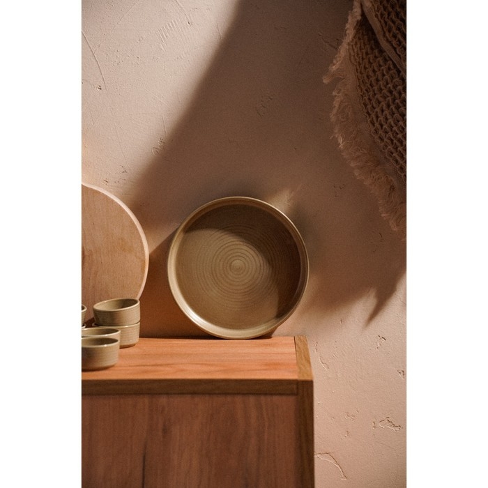 Тарелка обеденная фарфоровая SL Home &laquo;Песчаный бриз&raquo;, d=19 см, цвет бежевый