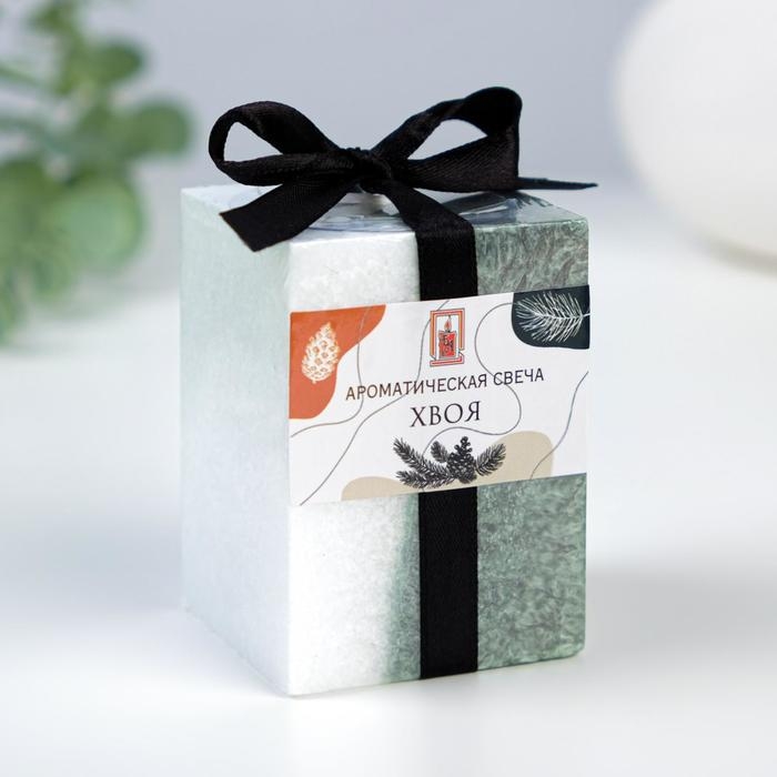 Свеча куб 5х7,5см, Свеча куб 5х7,5см, "Кристаллический узор", хвойный