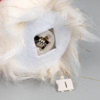 Светодиодная фигура &laquo;Гном красный&raquo; 12 &times; 19 &times; 12 см, текстиль, батарейки AG10х3 (в комплекте), свечение тёплое белое