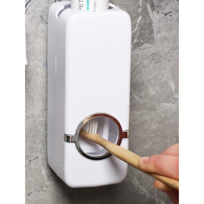 Держатель для зубных щёток и выдавливатель для зубной пасты Доляна, 15,5&times;6&times;6 см (для пасты), 11,5&times;5,5&times;3,5 см (для щёток), цвет МИКС