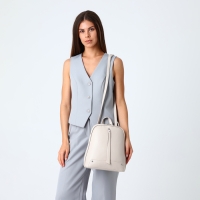 Рюкзак городской из искусственной кожи на молнии, цвет бежевый Рюкзак городской из искусственной кожи на молнии, цвет бежевый