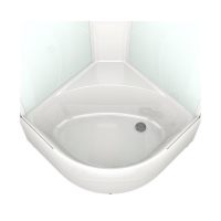 Душевая кабина DOMANI-Spa Delight 99, поддон 45 см, белые стенки, прозрачное стекло, 90х90