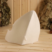 Шапка для бани "Буденовка", белая Шапка для бани "Буденовка", белая