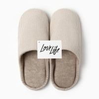 Тапочки мужские, ECO размер 44-45, цвет бежевая полоска