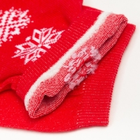 Носки женские &laquo;Снежинки&raquo; цвет красный, размер 23-25