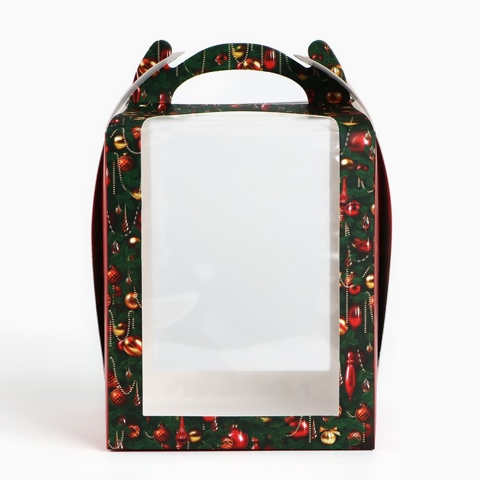 Складная коробка под маленький торт &laquo;Роскошная ёлка&raquo;, 15 х 15 х 18 см, Новый год