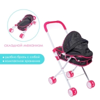 Коляска универсальная для кукол, металлический каркас