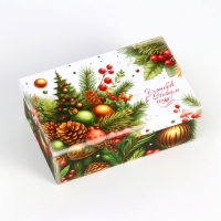 Набор подарочных новогодних коробок 10 в 1 "Ёлочные игрушки", 32,5 х 20 х 12,5 - 12 х 7 х 4 см. Новый год