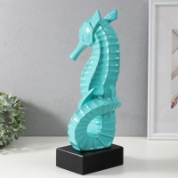 Сувенир керамика "Морской конек" бирюзовый 15х12,5х42,5 см