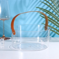 Ведёрко для льда Доляна, 2,6 л, 21×21×10 см, цвет прозрачный Ведёрко для льда Доляна, 2,6 л, 21×21×10 см, цвет прозрачный