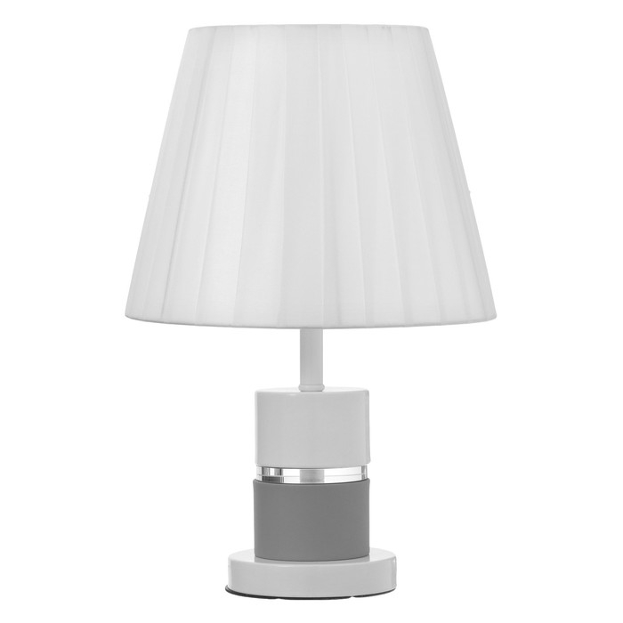 Настольная лампа Аурика E27 40Вт бело-серые 25х25х41 см RISALUX