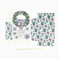 Коробка новогодняя складная &laquo;Новогодний венок&raquo; 18.4 х 30.4 х 7.3 см, Новый год