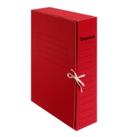Папка архивная с завязками Calligrata, микрогофрокартон, 70 мм, до 700 л, красный