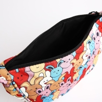 Сумка молодёжная на молнии, цвет разноцветный/розовый Сумка молодёжная на молнии, цвет разноцветный/розовый