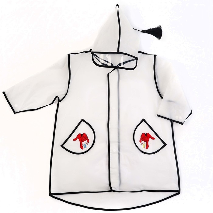 Дождевик детский, размер M, 100-110 см, Человек-паук