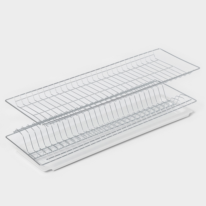 Комплект посудосушителей с поддоном для шкафа 80 см, 76,5&times;25,6 см, цинк
