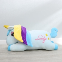 Мягкая игрушка &laquo;Единорог&raquo;, с пледом, цвет голубой