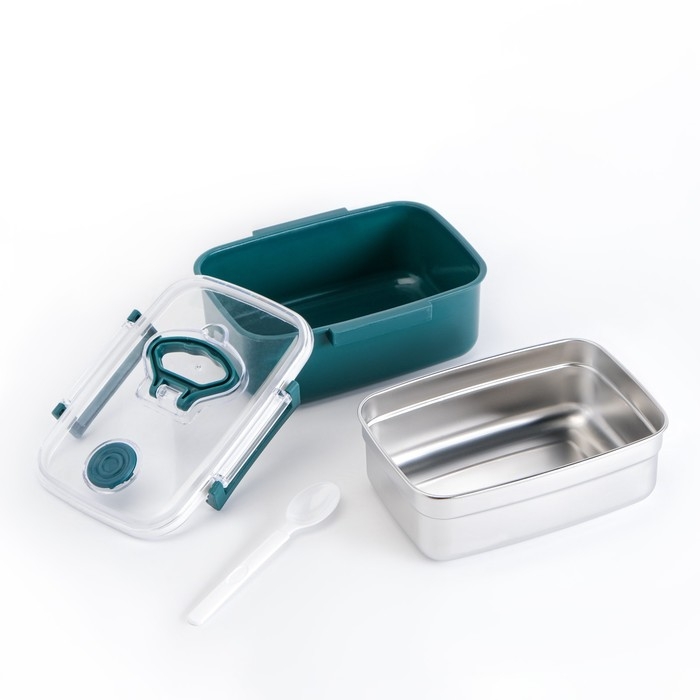 Ланч бокс в школу, контейнер для еды Ланч бокс в школу, контейнер для еды "Пали", 950 мл, с приборами, 18.5 х 14.5 х 7.7 см