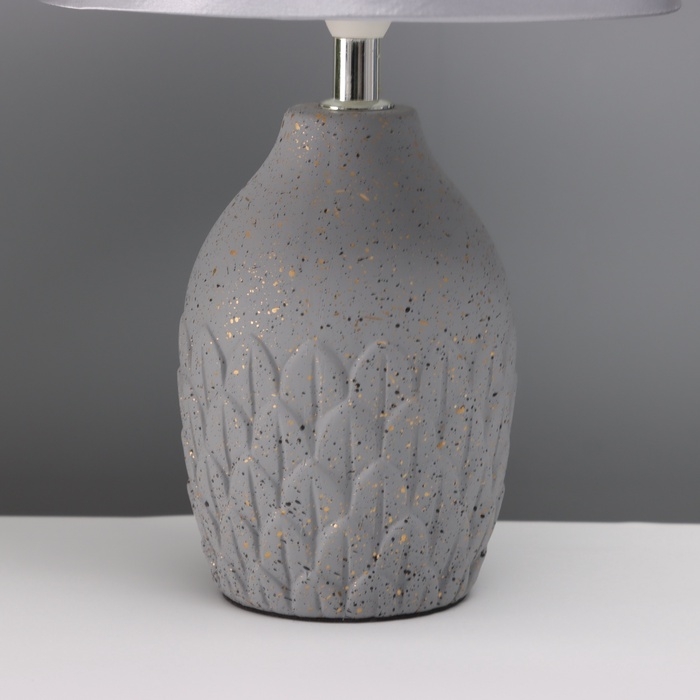 Лампа настольная "Какао" 1х40Вт Е14 серый 20х20х34см