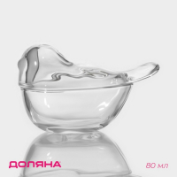 Ёмкость стеклянная для варенья и мёда Доляна &laquo;Синичка&raquo;, 80 мл