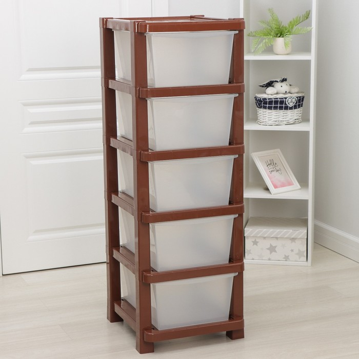 Комод 5-ти секционный &laquo;Модуль&raquo;, цвет коричневый