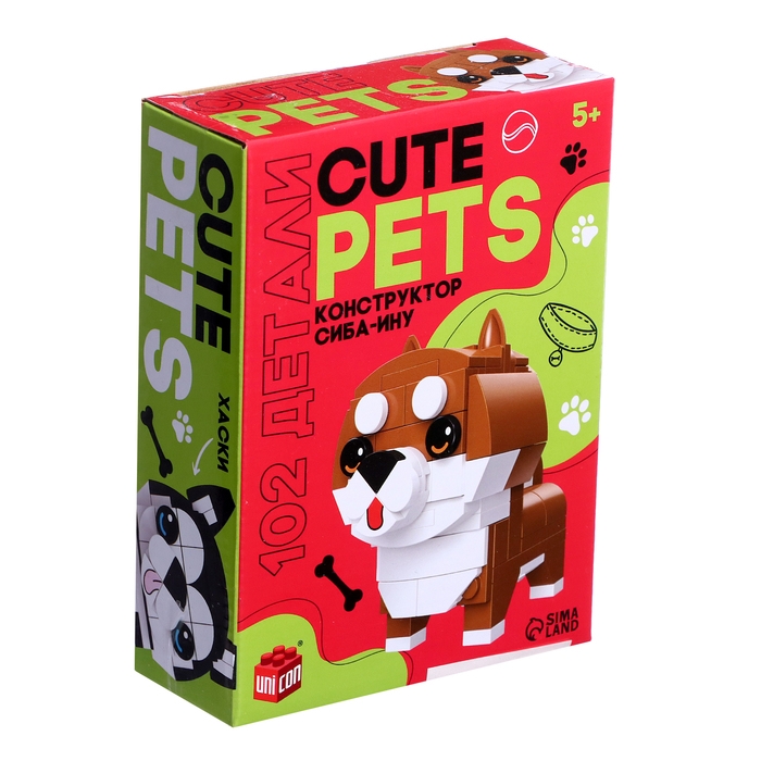 Конструктор Cute pets, Сиба-Ину, 102 детали