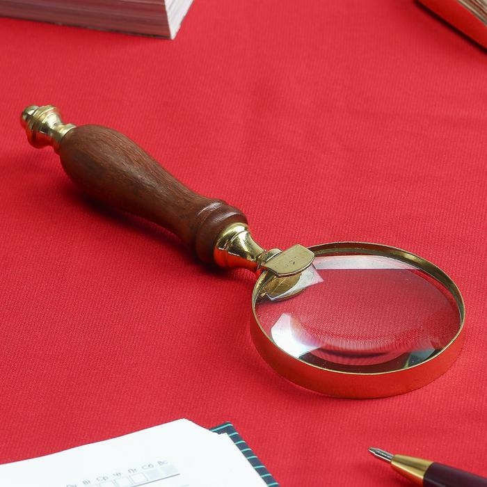 Сувенирный набор в шкатулке "Капитан" (лупа, компас, подзорная труба) 17х10,5х3,2 см