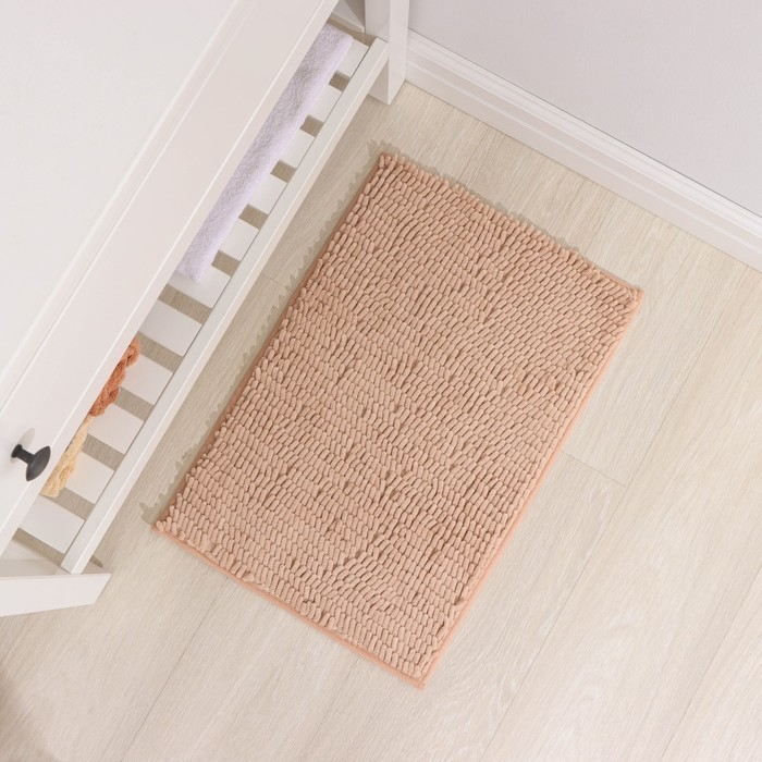 Коврик для дома Доляна &laquo;Букли длинные&raquo;, 40&times;60 см, цвет бежевый