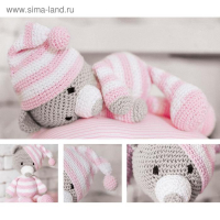 Набор для вязания. Амигуруми: мягкая игрушка своими руками «Сонный мишка Уолт», 26 см Набор для вязания. Амигуруми: мягкая игрушка своими руками «Сонный мишка Уолт», 26 см