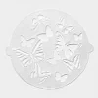 Набор кондитерских трафаретов для украшения выпечки &laquo;Букет&raquo;, 8 шт: 2 шт d=20 см, 6 шт d=8 см