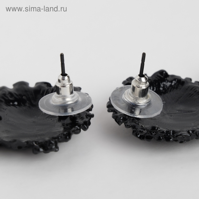 Серьги металл &laquo;Карибы&raquo; крупные, цвет чёрный