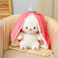 Шкурка мягкой игрушки "Зайка-клубника", 60 см