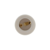 Переходник Ecola, вилка-патрон, Е27, 40 х 55 мм, белый